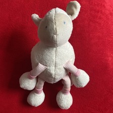?? doudou peluche agneau  mouton lila écru MOULIN ROTY Etat neuf