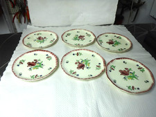ASSIETTES à désert  GIEN - MODÈLE LORRAINE - LOT DE 6 - DIAMÈTRE 19