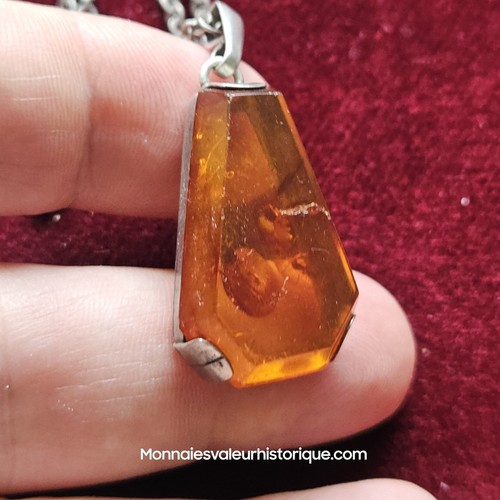 Collier vintage ambre - vintage,