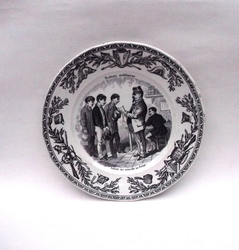 Ancienne assiette scène