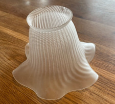 TULIPE, ABAT JOUR EN VERRE POUR LAMPE PLAFONNIER, SUSPENSION, BALADEUSE VINTAGE