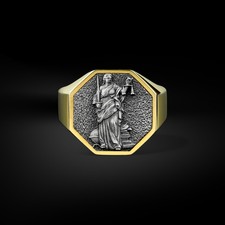 Bague chevalière homme - , en