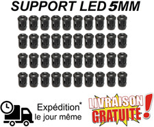 Lot 40 Support LED 5 mm Noir