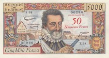 50 NF sur 5000 francs - Henri