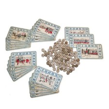 Ancien jeu de loto 23 cartons + 90 pions La vie au Régiment / La vie militaire