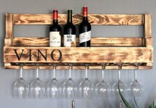 'Original Dekorie Vin Étagère Avec Porte en Verre Plaque Range-Bouteilles Vino