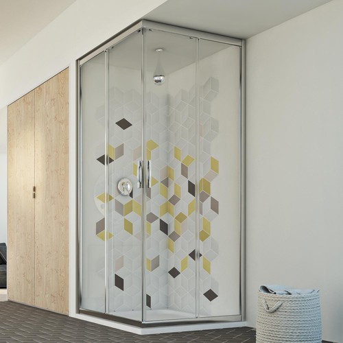 Cabine douche paroi - cabine,