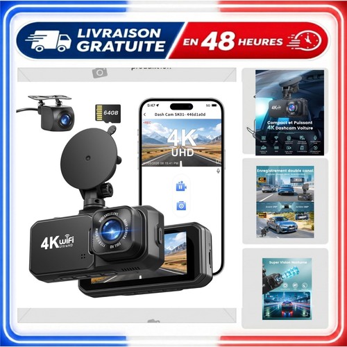 Dashcam voiture avant arrière - dashcam,