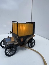 ANCIENNE LAMPE DE CHEVET VEILLEUSE VOITURE TACOT EN METAL VINTAGE 