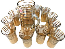 MONACO Service cristal à Orangeade Cristallerie Verrerie Vintage an 70's COMPLET