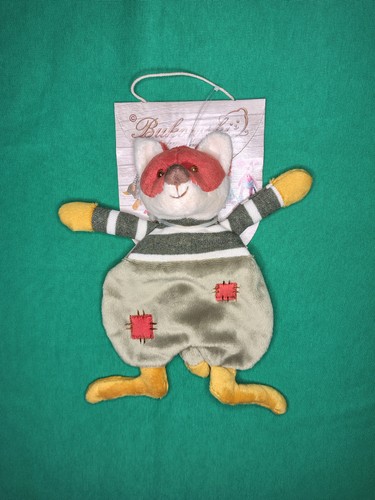 Doudou plat renard foxy vert - plat,