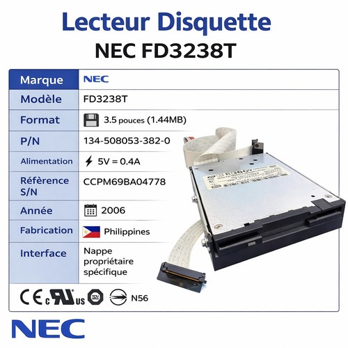 Lecteur disquette nec - nec, fd3238t