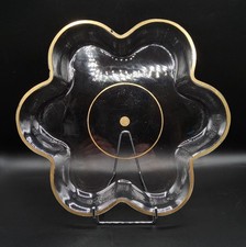 Plateau de service à liqueur en cristal soufflé doré de Baccarat début XXème