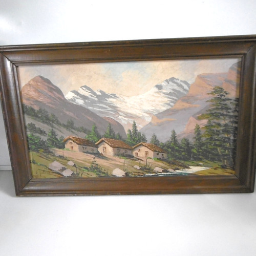 Tableau paysage montagne - tableau,