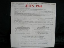 VINYL 45 T – DICTION HISTOIRE – TOURNANTS SECONDE GUERRE MONDIALE – DISQUES SERP