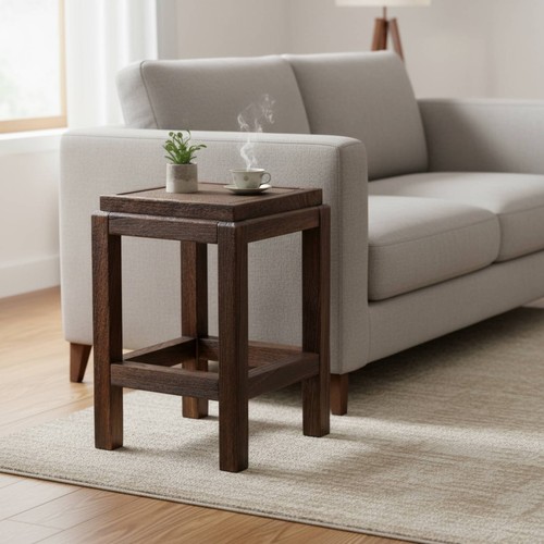Tabouret carré rétro design - tabouret,