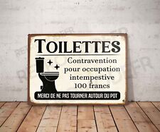 Plaque métal vintage citation