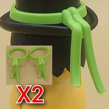X2 Playmobil green bow-ribbon