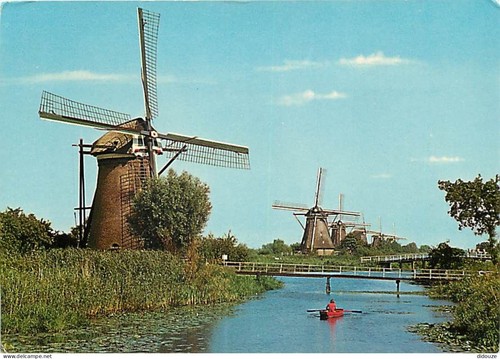 Carte postale moulin à - carte,
