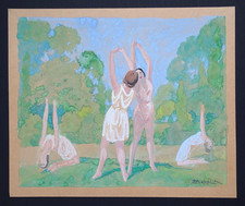 Danseuses Gouache aquarelle