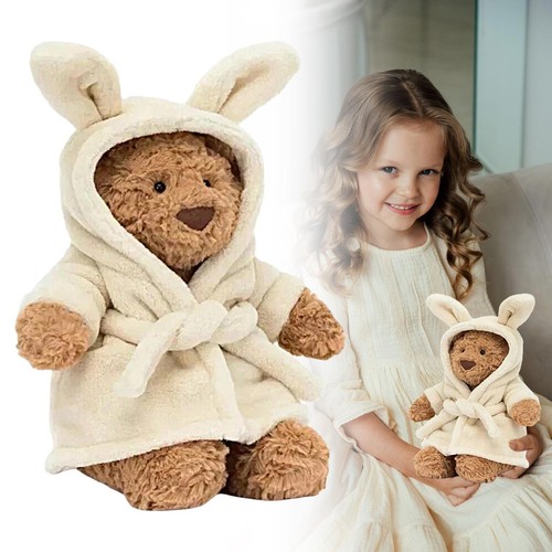 Peluche ours robe bain - peluche,