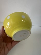 ANCIEN PETIT BOL A POIS JAUNE PORCELAINE LONGCHAMP COLLECTION CUISINE DECO