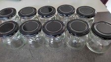 LOT DE 10 POTS EN VERRE 125ML