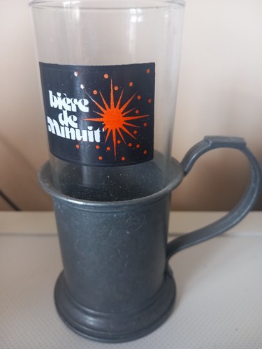 Verre avec support bière - 1,
