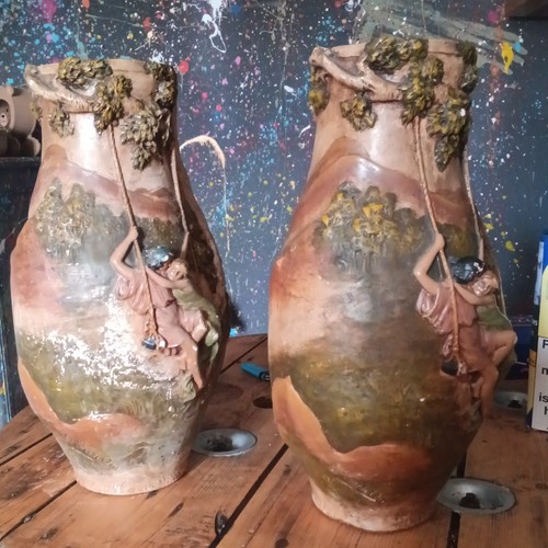 Paire grands vases art - paire,