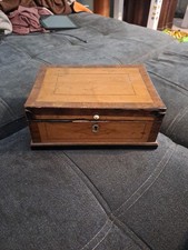 Coffret Cave A Cigare Ancien Bois Sculpté Marqueterie 19ème Napoléon III 