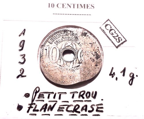 Fautee centimes 1932 flan - fautee,