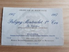 étiquette vin Puligny