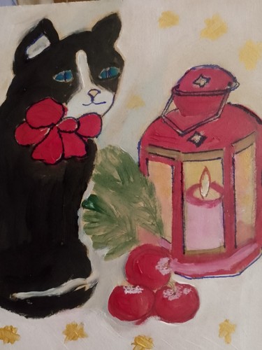 Tableau acrylique noël - tableau, noËl-