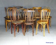 Set de 24 chaises bistrot dépareillées 1925 à 1955, Thonet, Kohn, Fischel & Co.