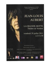 FLYER - AUBERT : EN CONCERT LIVE A LA GRANDE MOTTE 2011 TELEPHONE MINI AFFICHE