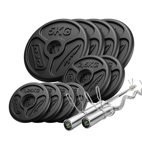 Set 55kg barre - |, +