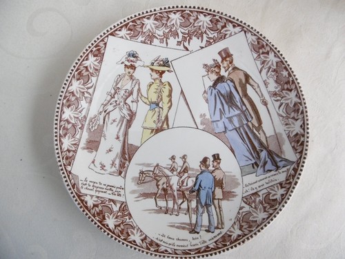 Ancienne assiette humoristique - assiette,