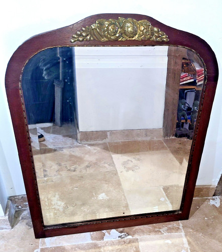 Beau miroir biseauté bois - miroir,