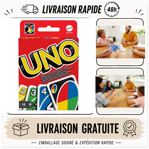 Uno jeu cartes - jeu, mattel