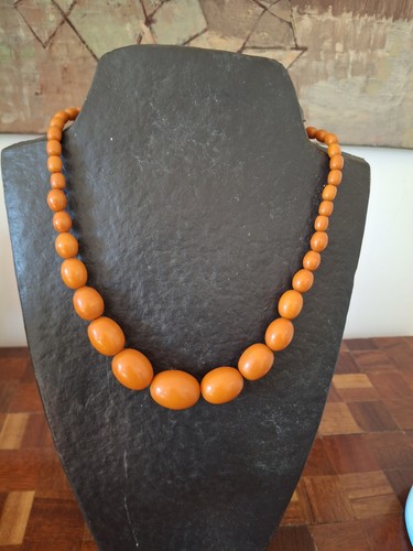 Collier perles bakélite - collier,