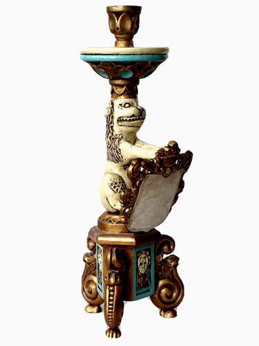Ancien bougeoir bois - en,