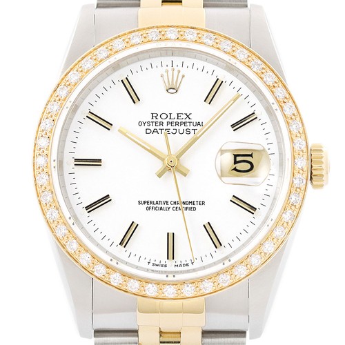 Rolex datejust cadran blanc - rolex,