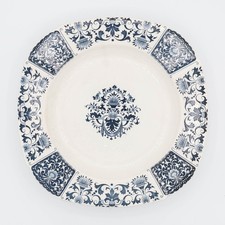 Plat de service vintage bleu