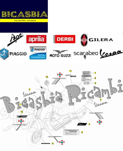 2h007840 piaggio targhe - piaggio,