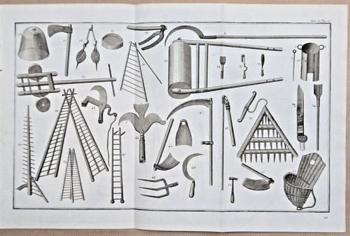 Gravure 1798 agriculture - gravure,