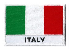 Ecusson patche patch drapeau italien ITALIE 70 x 45 mm brodé coudre 