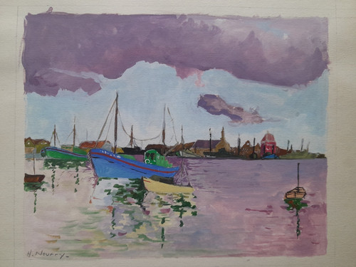Peinture ancienne vue - ancienne, de