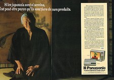 PUBLICITE ADVERTISING 104  1980  PANASONIC  téléviseur & magnétoscope ( 2p)