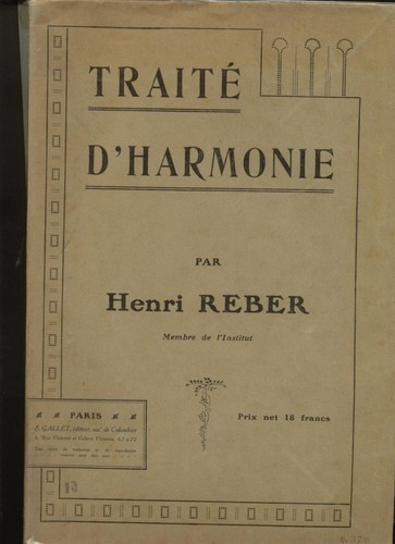 Traité harmonie reber henri - traité,