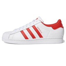Adidas Superstar Homme Blanc Rouge 41 42 43 44 45 Chaussures De Sport Originales